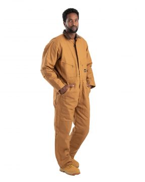 Men's Berne Deluxe Duck Insulated Coverall-Brown